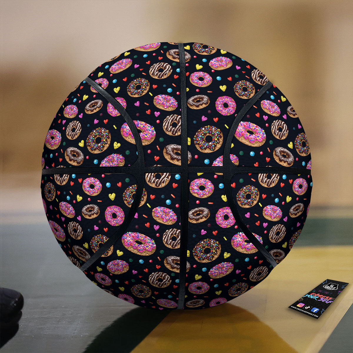 Donut Glaze Print Pattern Basketball-grizzshop