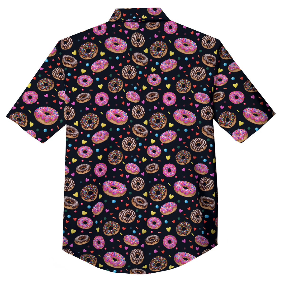 Donut Glaze Print Pattern Button Up Shirt-grizzshop