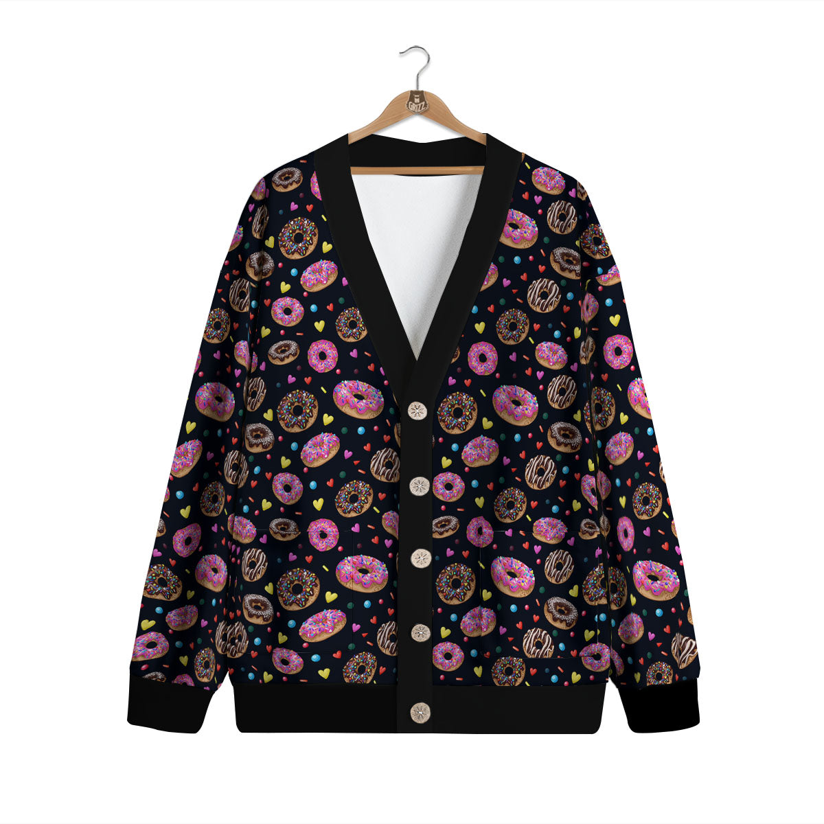 Donut Glaze Print Pattern Cardigan-grizzshop