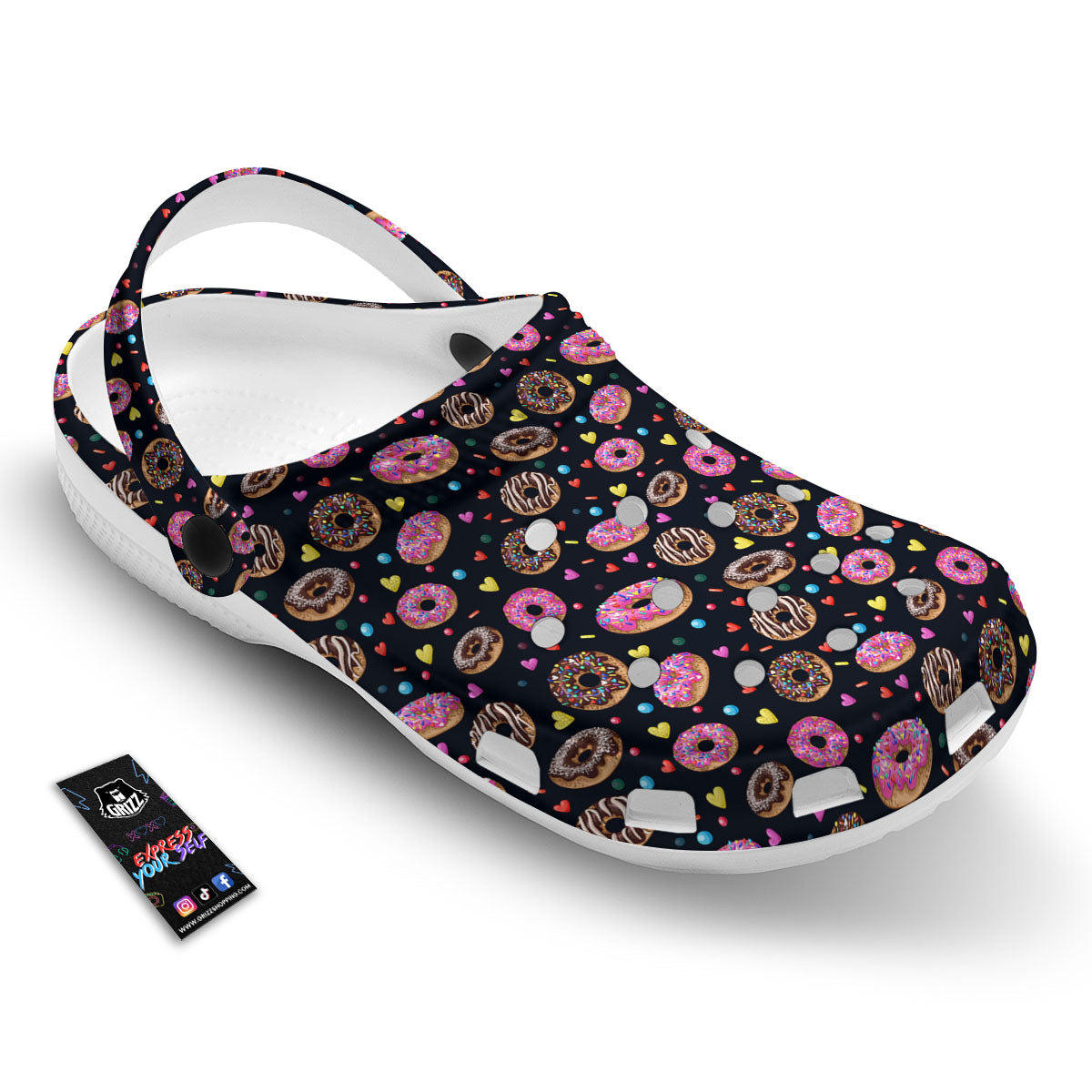 Donut Glaze Print Pattern Clog-grizzshop