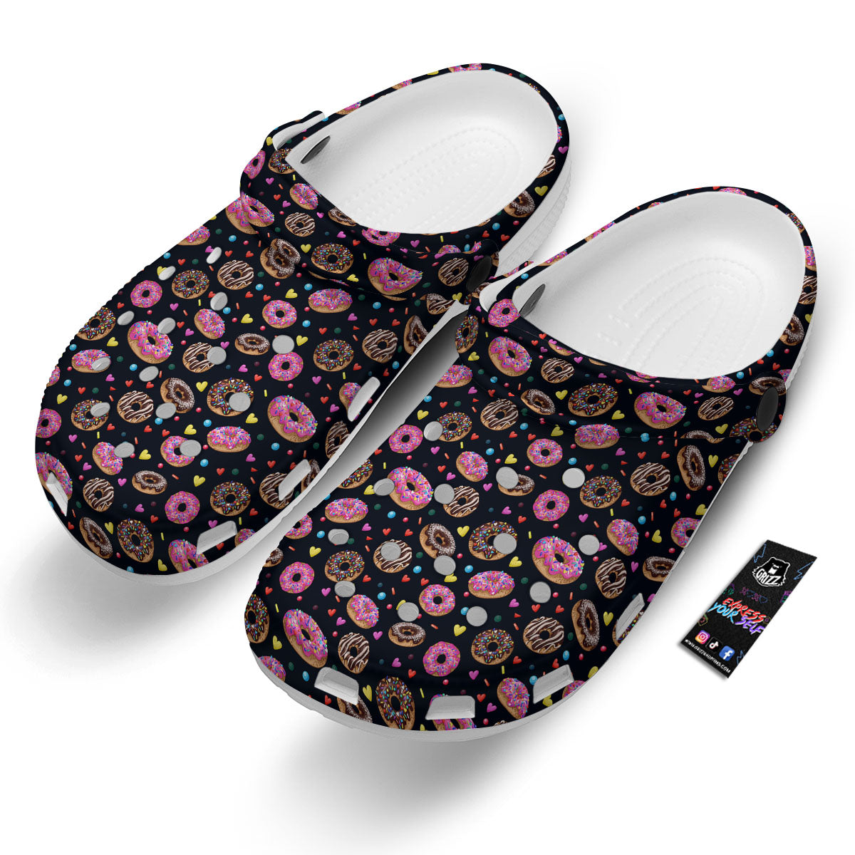 Donut Glaze Print Pattern Clog-grizzshop