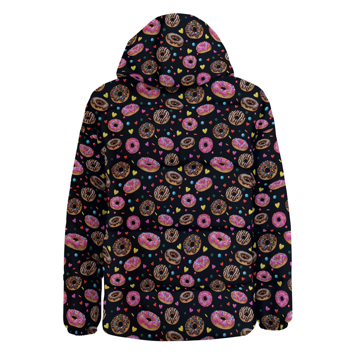 Donut Glaze Print Pattern Down Jacket-grizzshop