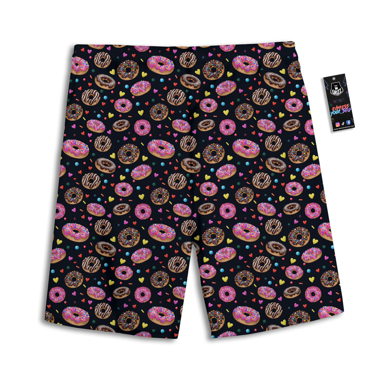 Donut Pastel Print Pattern Men's Athletic Shorts