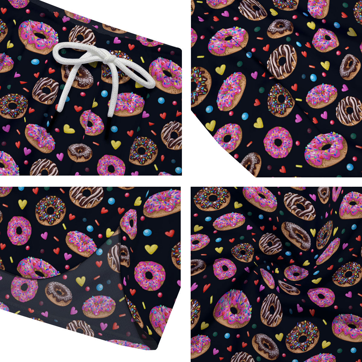 Donut Glaze Print Pattern Men's Running Shorts-grizzshop