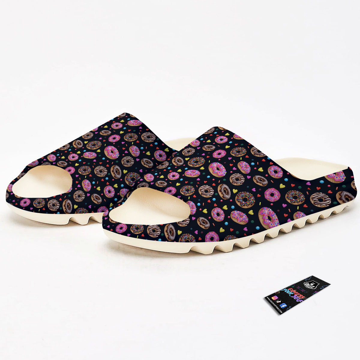 Donut Glaze Print Pattern Sandals-grizzshop