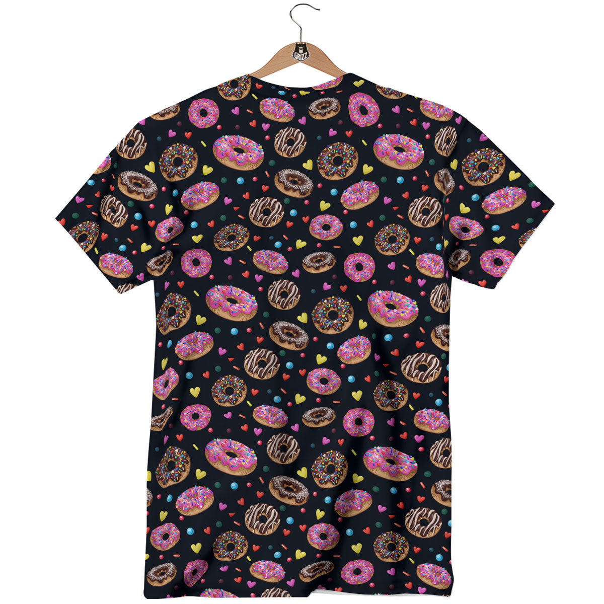 Donut Glaze Print Pattern T-Shirt-grizzshop