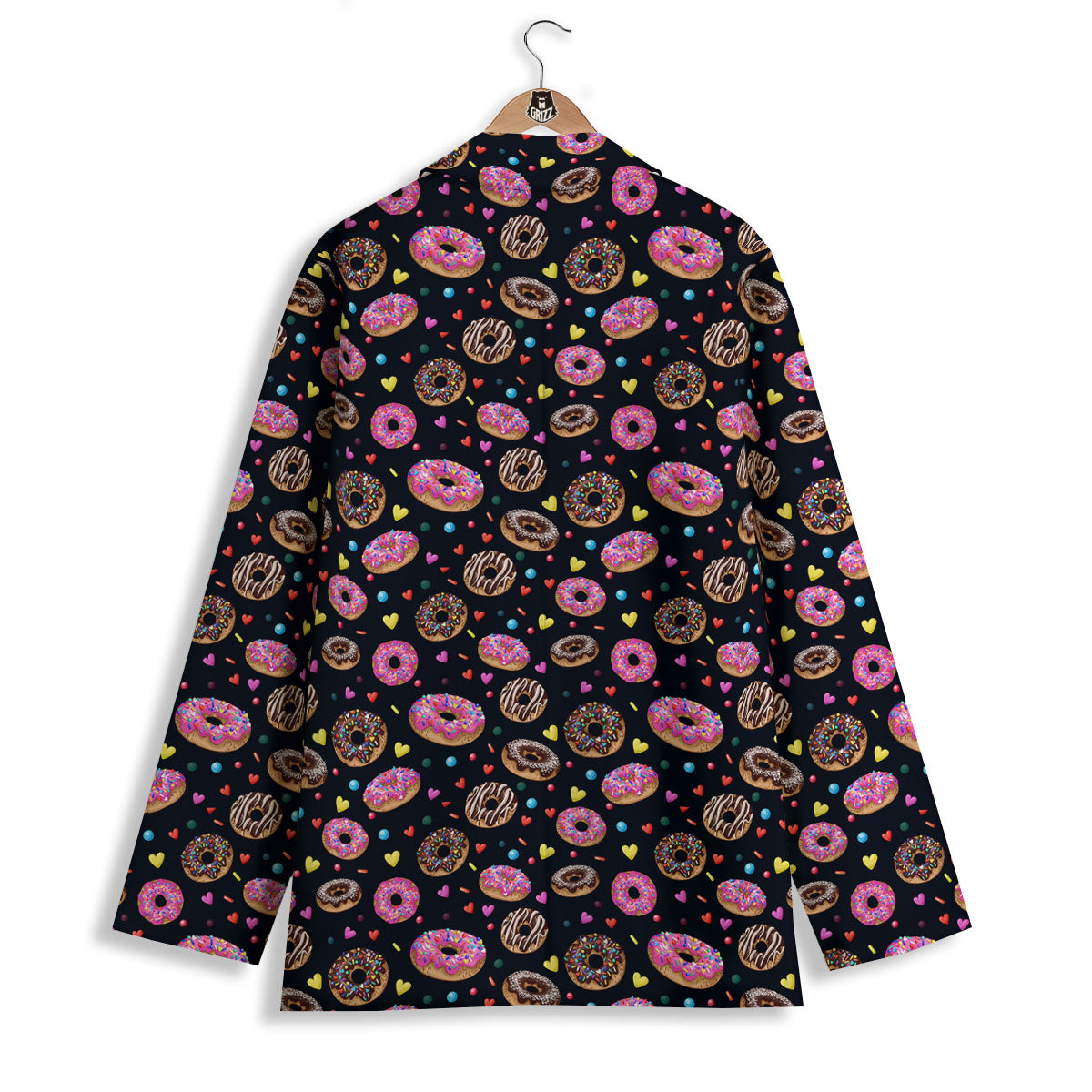 Donut Glaze Print Pattern Women's Blazer-grizzshop