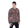 Donut Graffiti Print Pattern Baseball Jacket-grizzshop