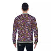 Donut Graffiti Print Pattern Baseball Jacket-grizzshop