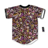 Donut Graffiti Print Pattern Baseball Jersey-grizzshop