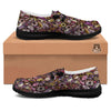 Donut Graffiti Print Pattern Black Loafers-grizzshop