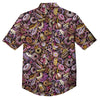 Donut Graffiti Print Pattern Button Up Shirt-grizzshop