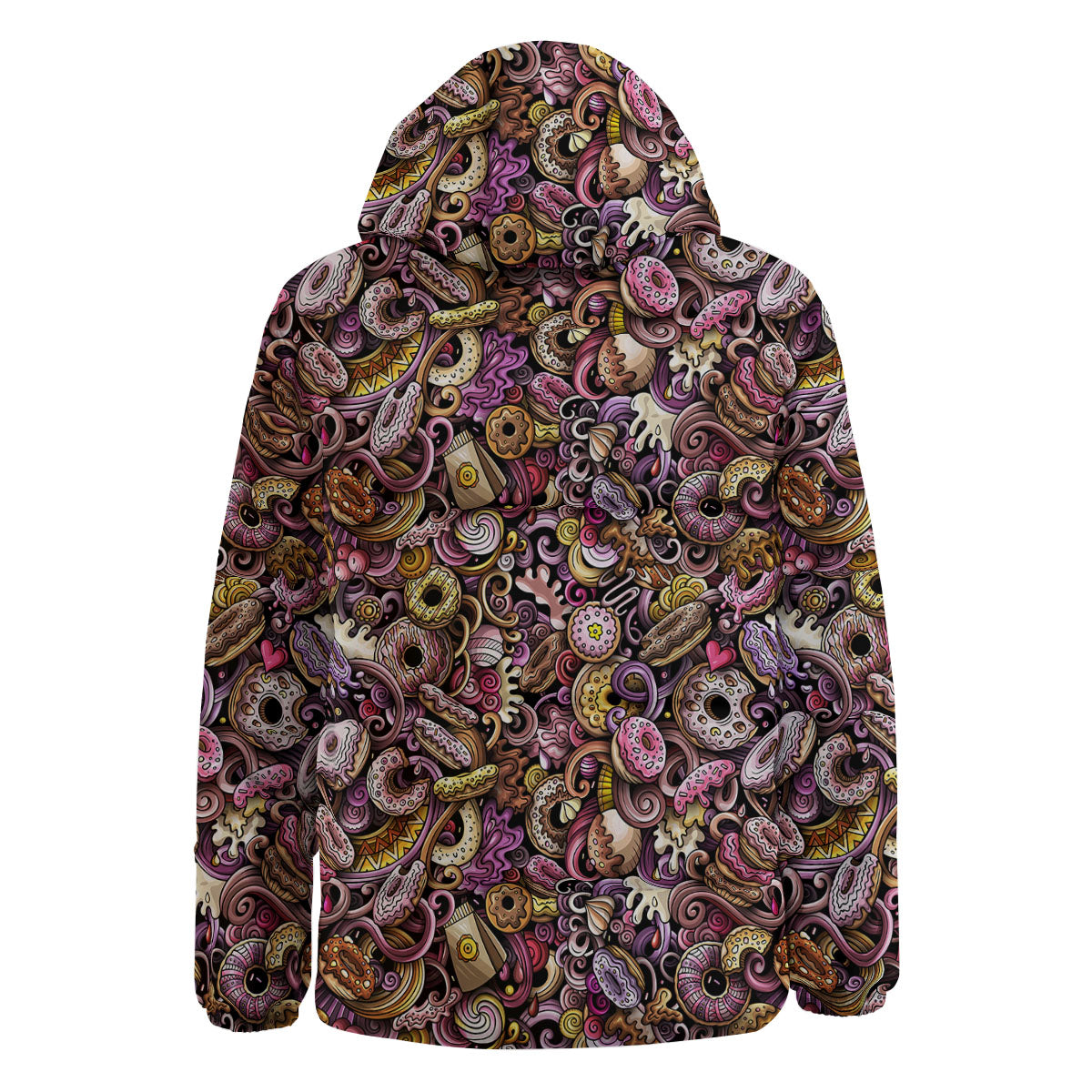 Donut Graffiti Print Pattern Down Jacket-grizzshop