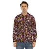 Donut Graffiti Print Pattern Men's Dress Shirts-grizzshop