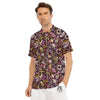 Donut Graffiti Print Pattern Men's Golf Shirts-grizzshop