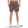 Donut Graffiti Print Pattern Men's Gym Shorts-grizzshop