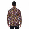 Donut Graffiti Print Pattern Men's Long Sleeve Shirts-grizzshop