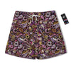 Donut Graffiti Print Pattern Men's Running Shorts-grizzshop