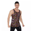 Donut Graffiti Print Pattern Men's Tank Top-grizzshop