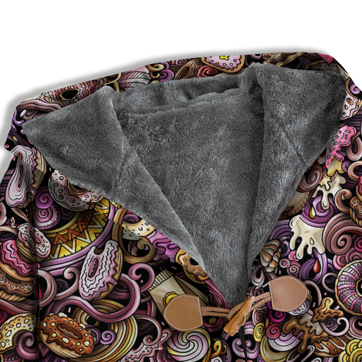 Donut Graffiti Print Pattern Men's Windbreaker Jacket-grizzshop