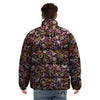 Donut Graffiti Print Pattern Puffer Jacket-grizzshop