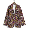 Donut Graffiti Print Pattern Women's Blazer-grizzshop