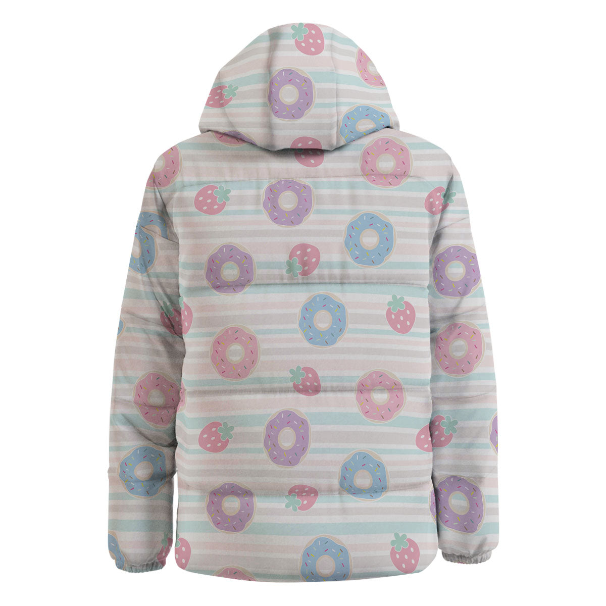 Donut Pastel Print Pattern Down Jacket-grizzshop