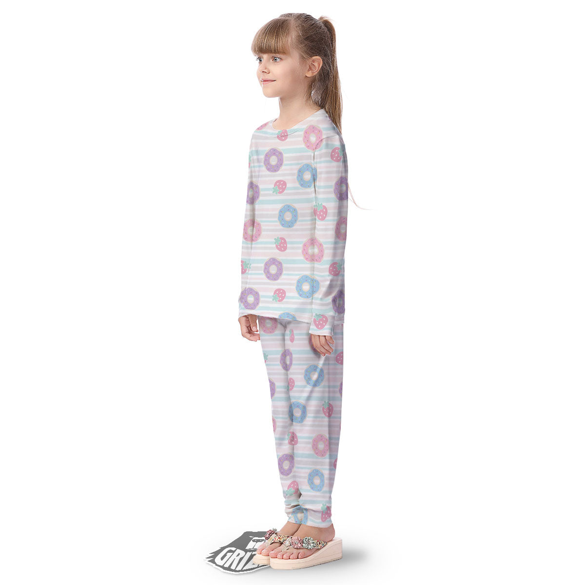 Donut Pastel Print Pattern Kid's Pajamas-grizzshop