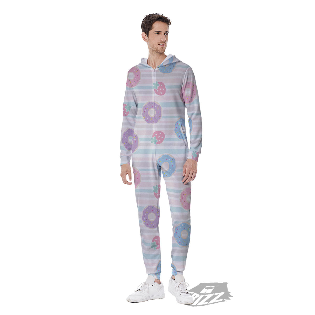 Donut Pastel Print Pattern Men's Jumpsuit-grizzshop