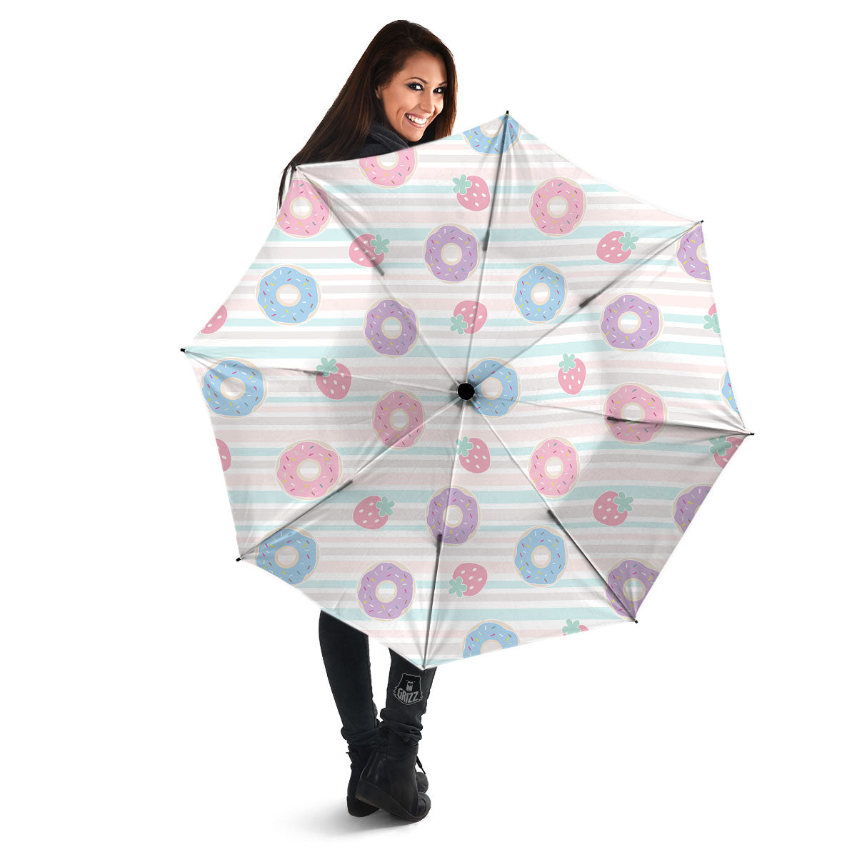 Donut Pastel Print Pattern Umbrella-grizzshop
