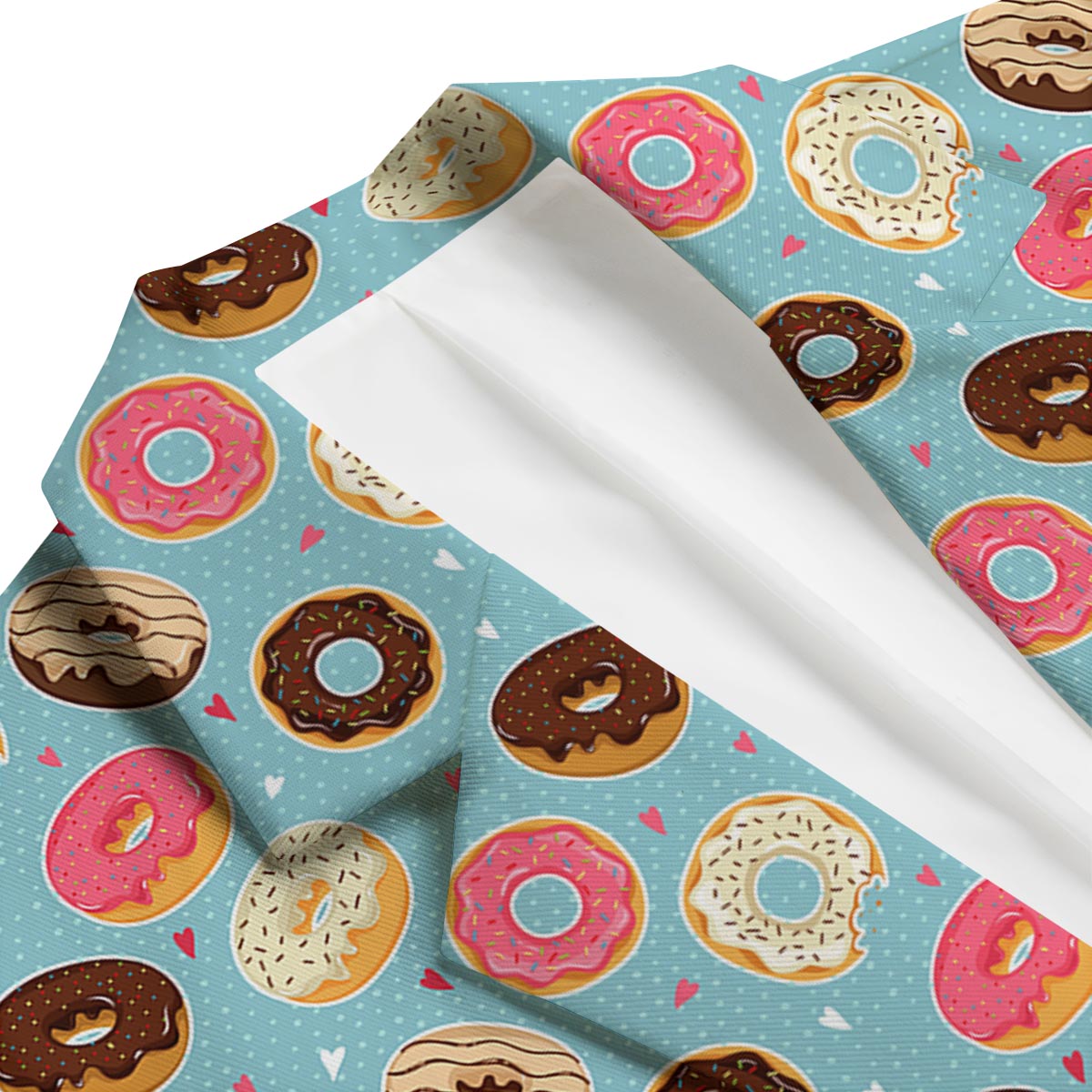 Donut Pattern Print Men's Blazer-grizzshop