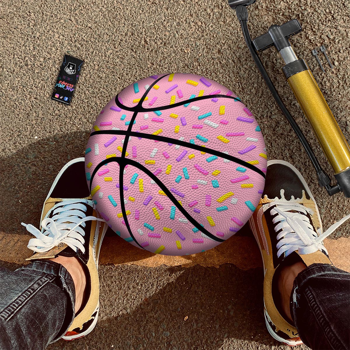 Donut Sprinkles Print Pattern Basketball-grizzshop