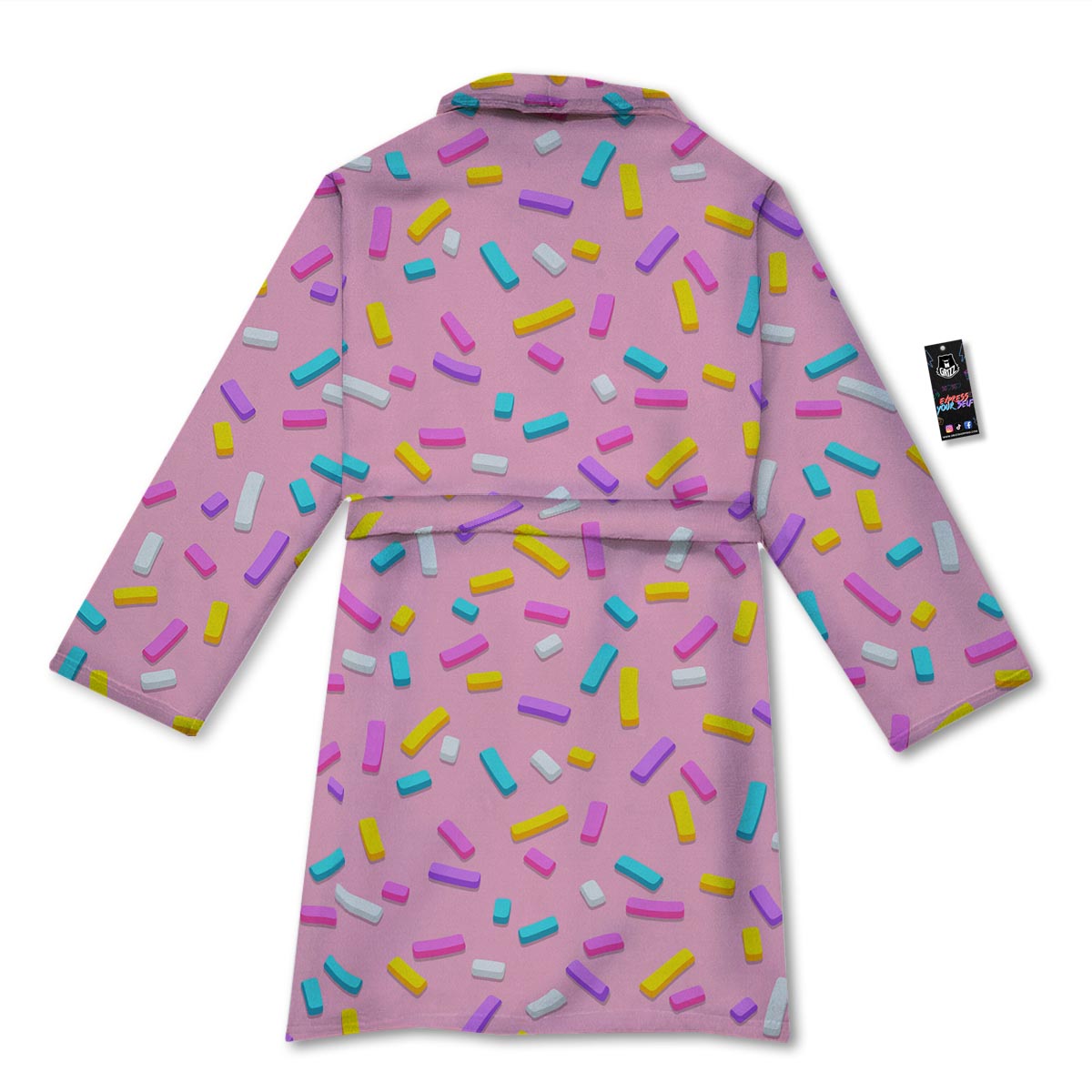 Donut Sprinkles Print Pattern Bathrobe-grizzshop