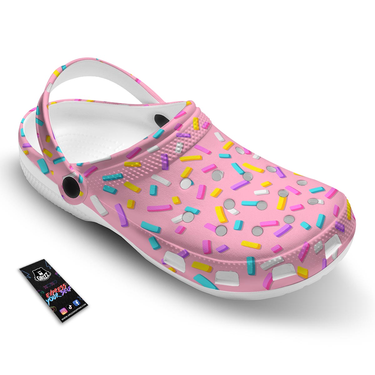 Donut Sprinkles Print Pattern Clog-grizzshop