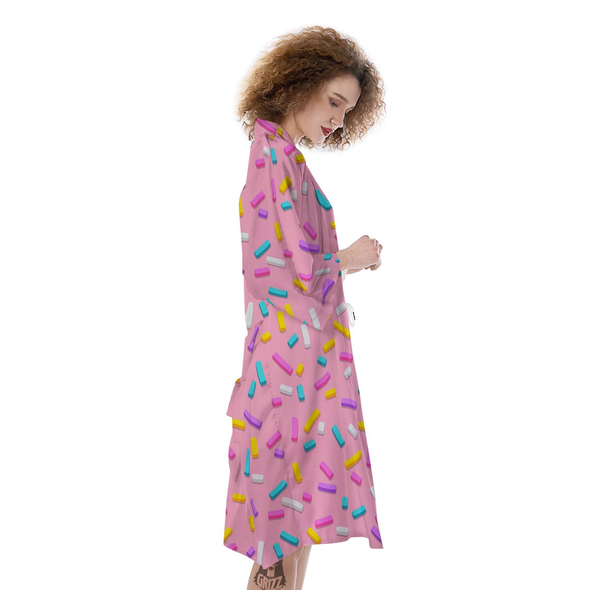 Donut Sprinkles Print Pattern Kimono-grizzshop