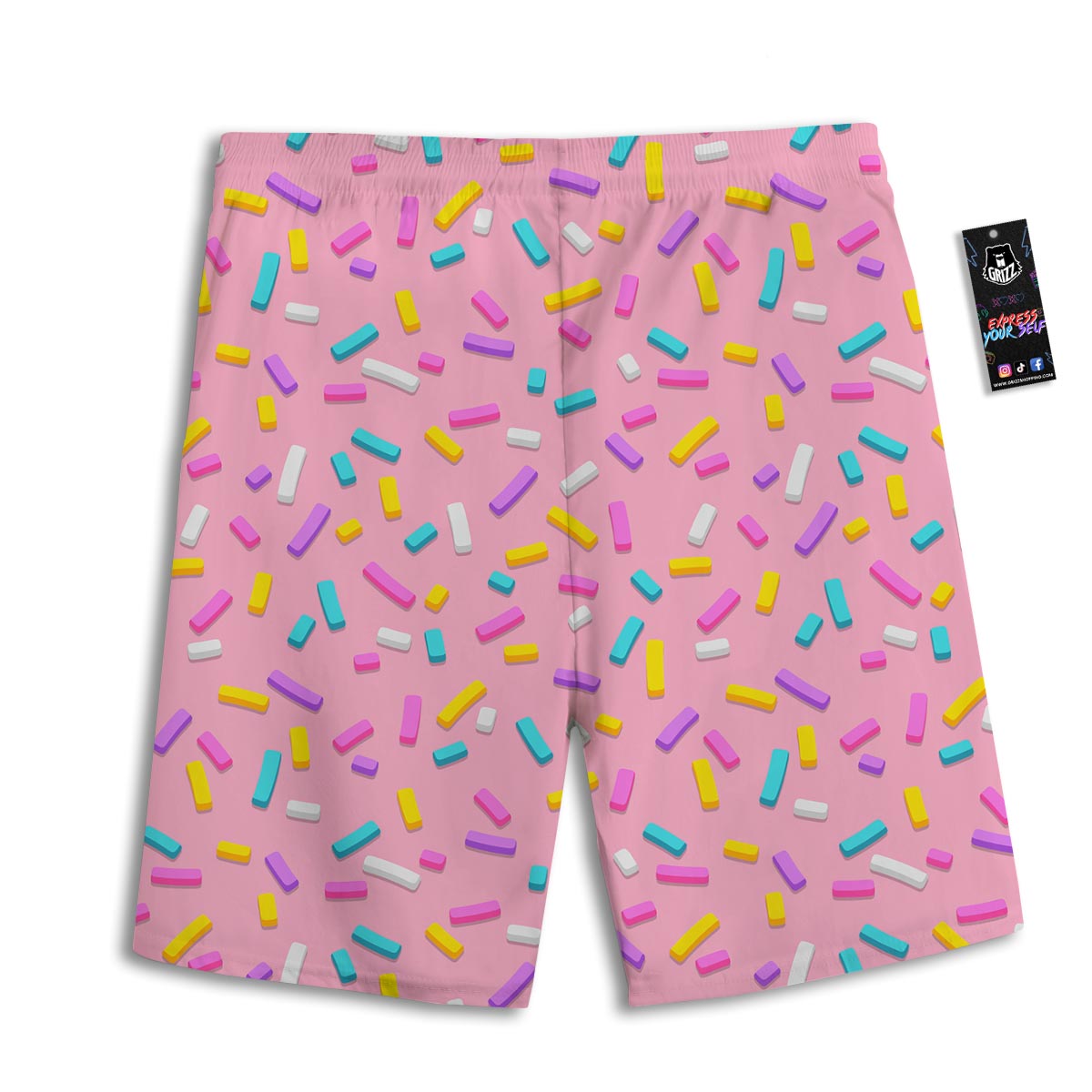 Donut Sprinkles Print Pattern Men's Athletic Shorts