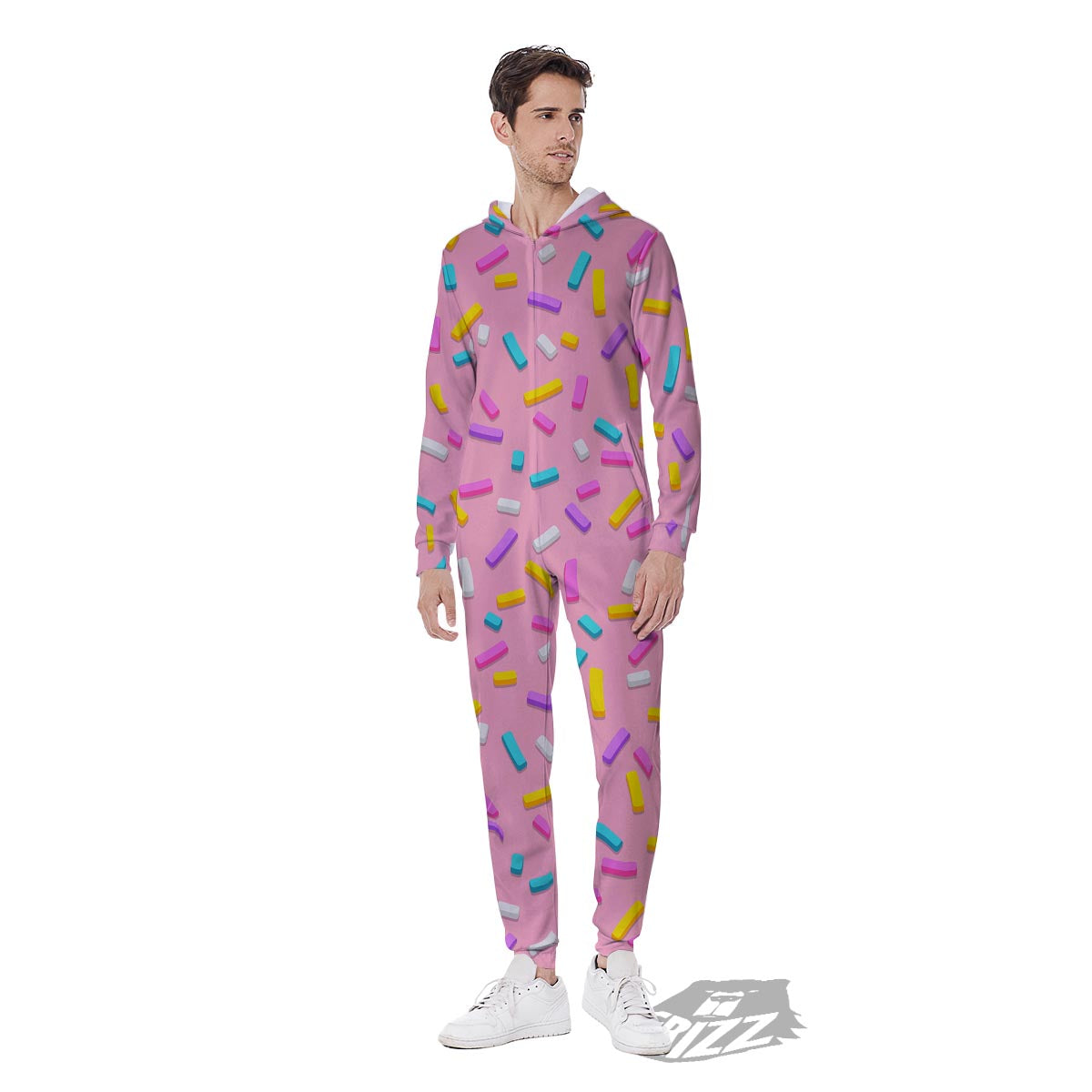 Donut Sprinkles Print Pattern Men's Jumpsuit-grizzshop