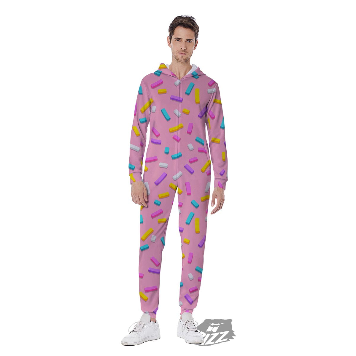 Donut Sprinkles Print Pattern Men's Jumpsuit-grizzshop