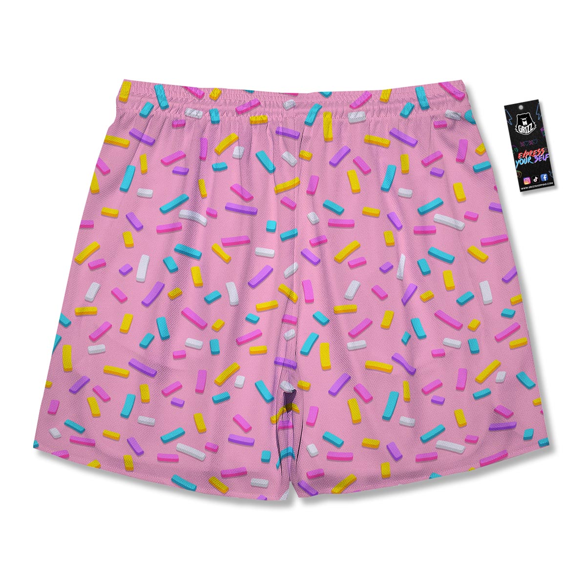 Donut Sprinkles Print Pattern Men's Running Shorts-grizzshop