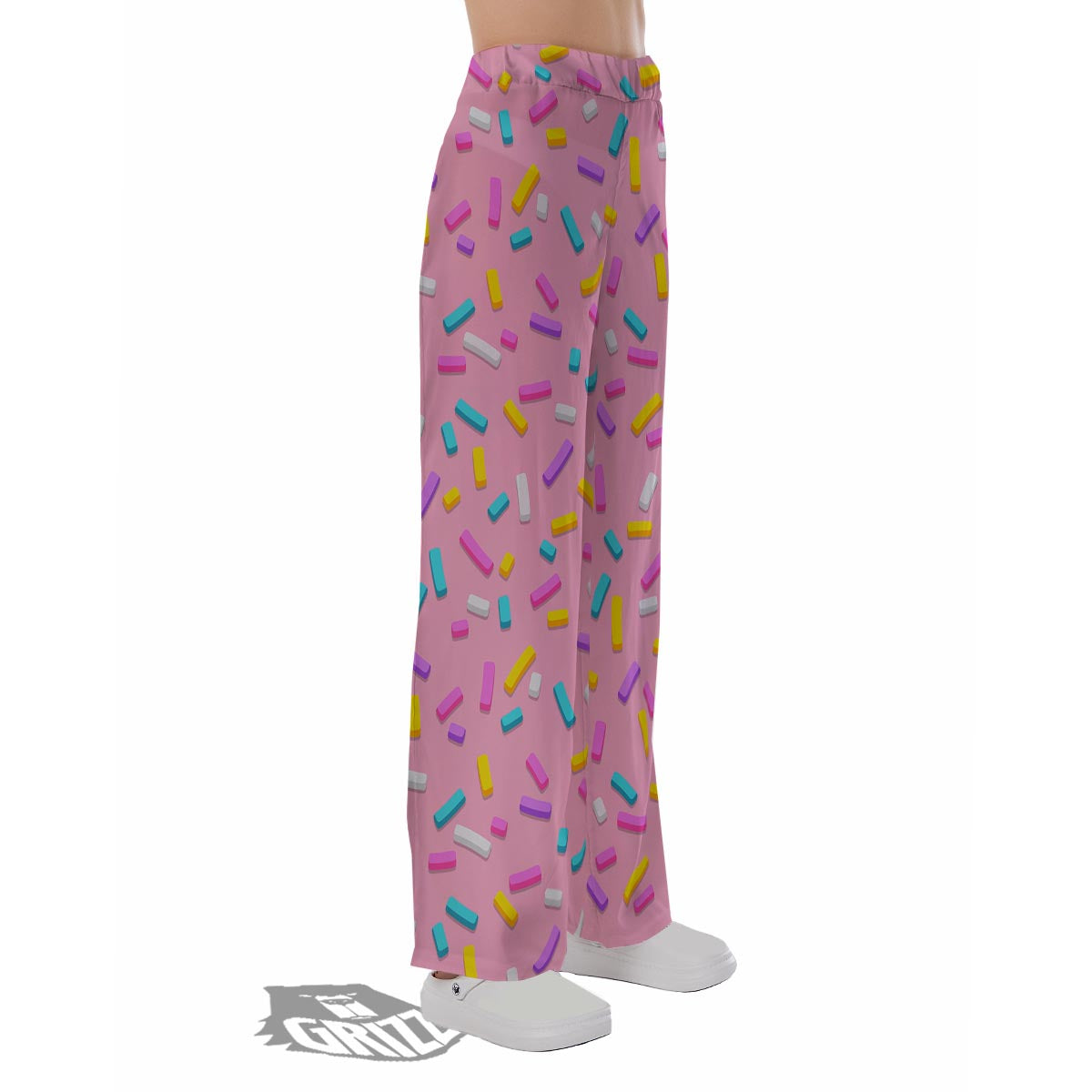 Donut Sprinkles Print Pattern Pajama Pants-grizzshop
