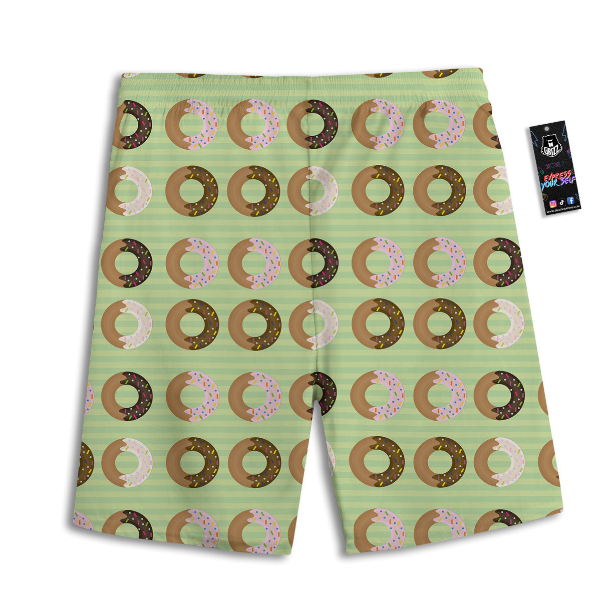 Dot Mardi Gras Print Pattern Men's Athletic Shorts
