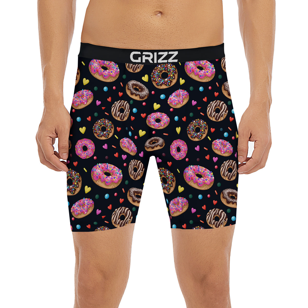 Donut Yummy Print Pattern Boxer Briefs-grizzshop
