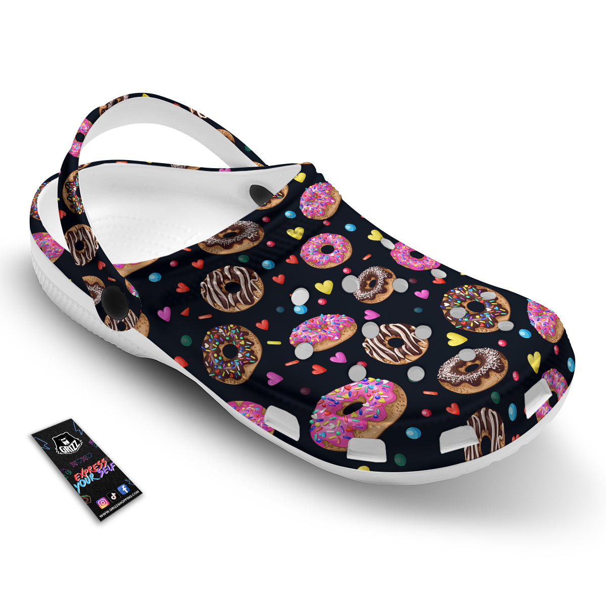 Donut Yummy Print Pattern Clog-grizzshop