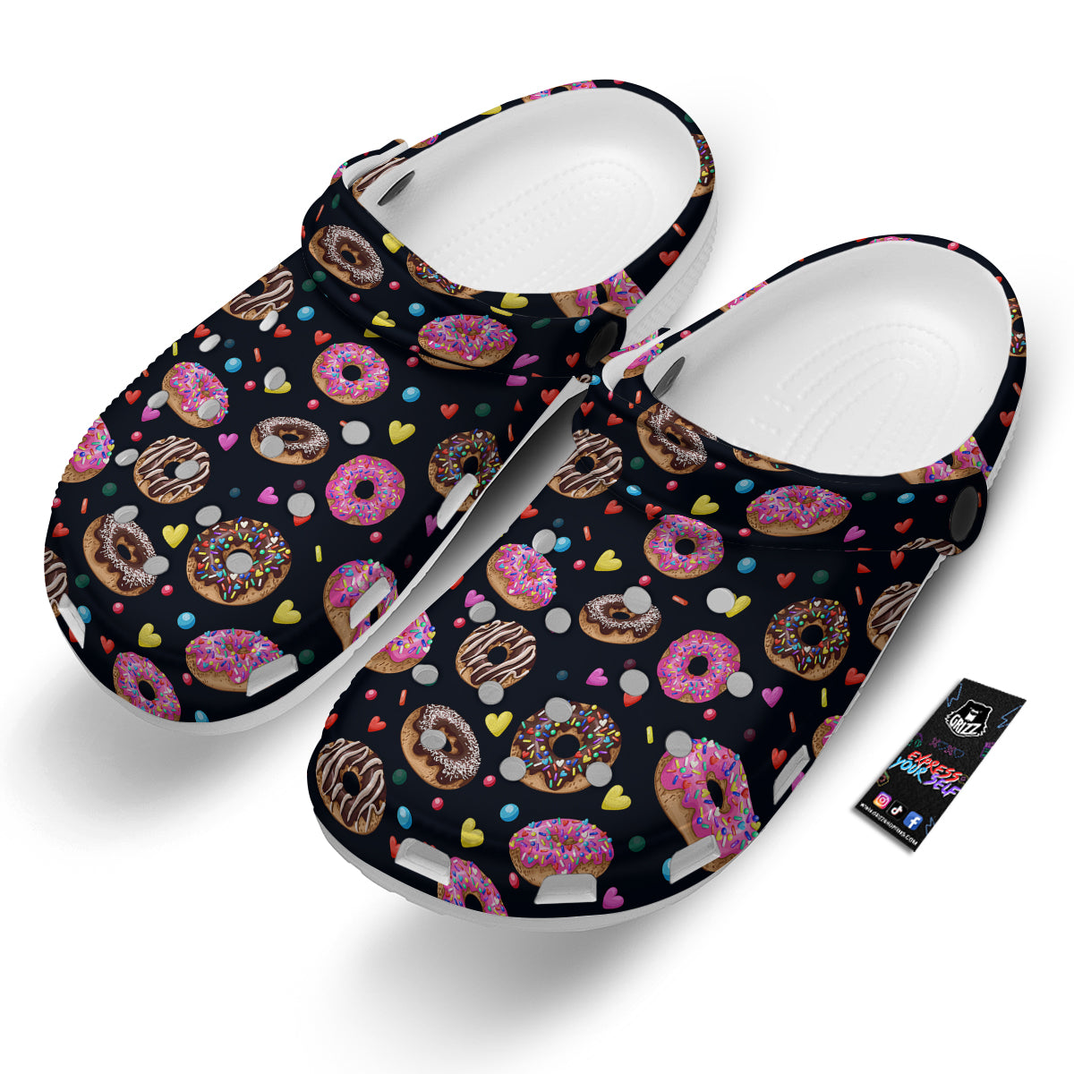 Donut Yummy Print Pattern Clog-grizzshop
