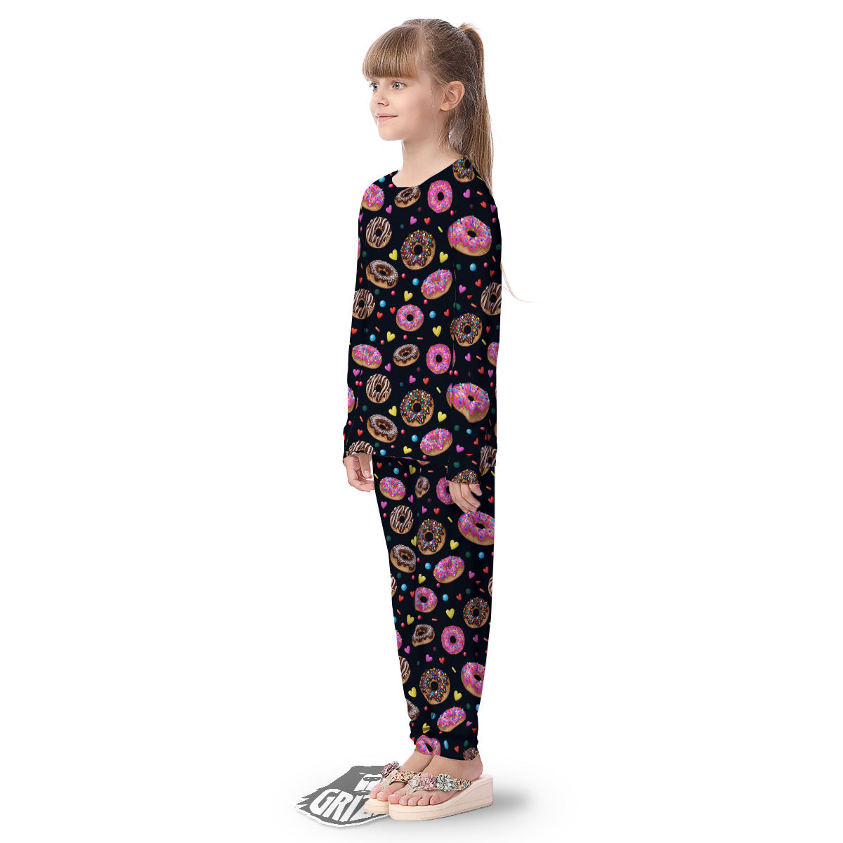 Donut Yummy Print Pattern Kid's Pajamas-grizzshop