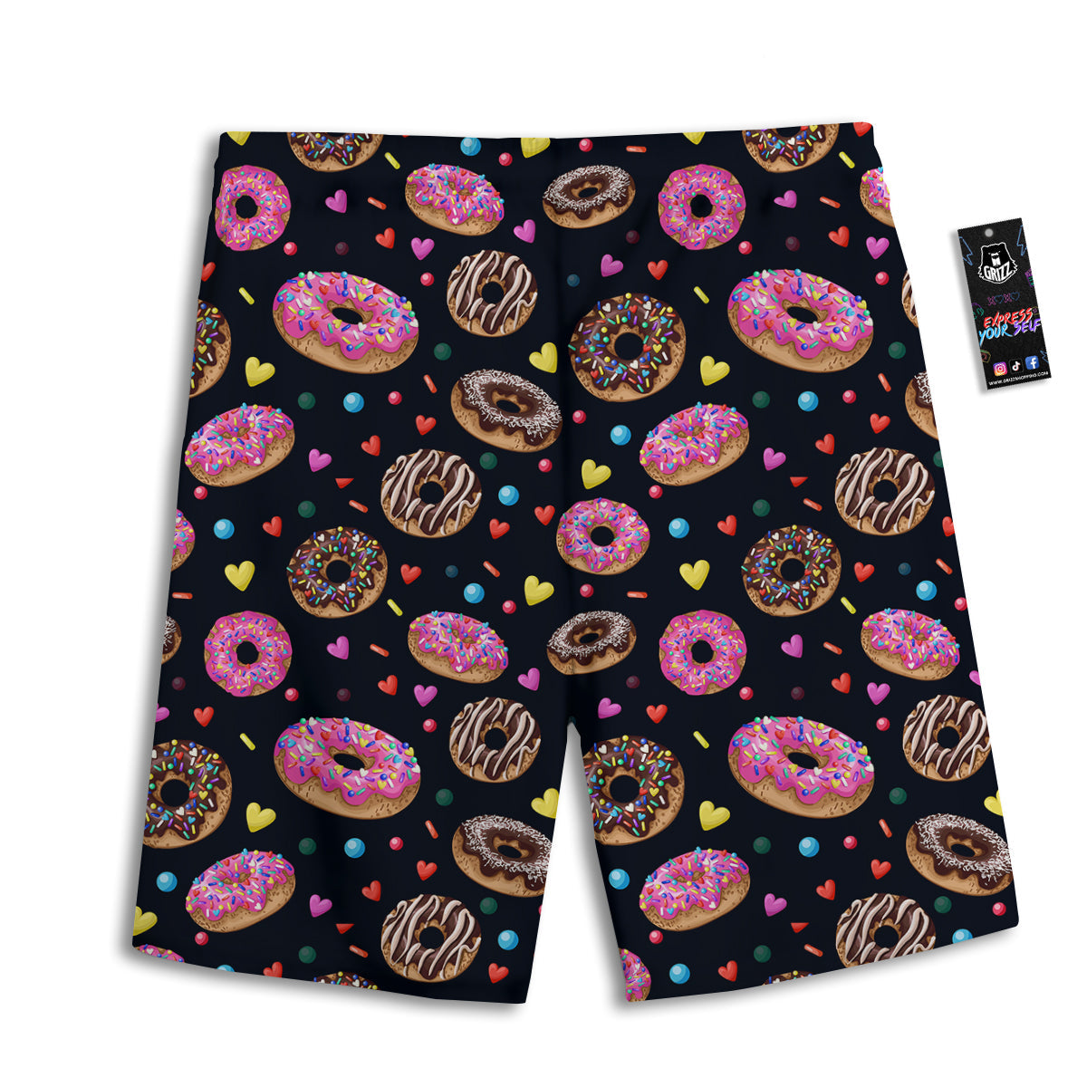 Donut Yummy Print Pattern Men's Athletic Shorts