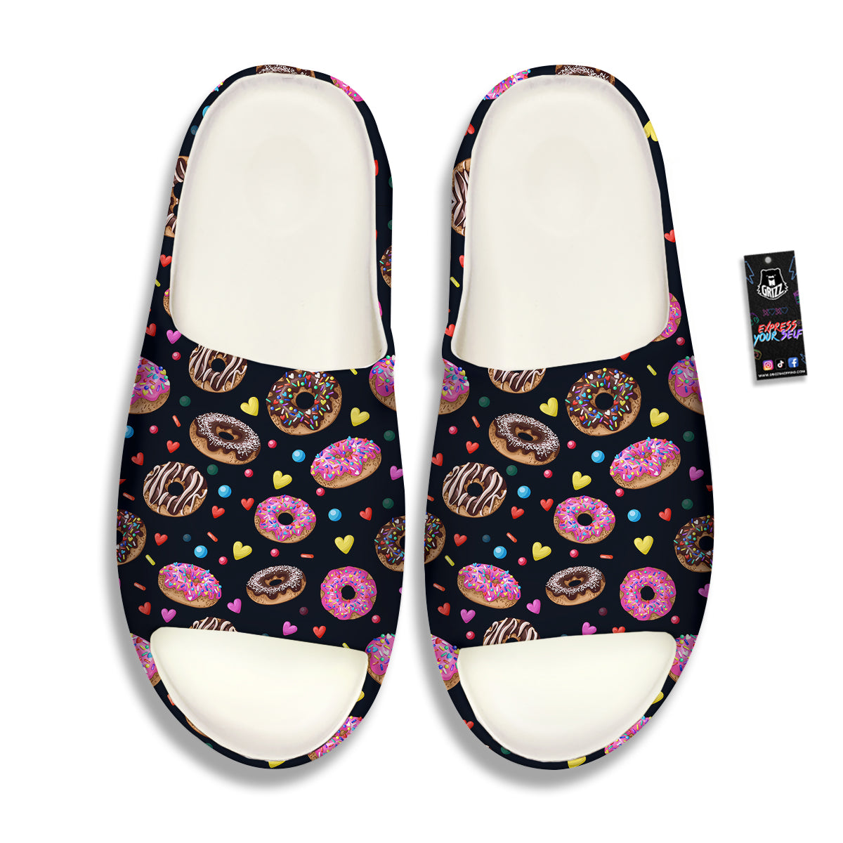 Donut Yummy Print Pattern Sandals-grizzshop