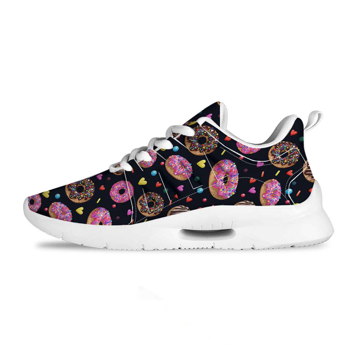 Donut Yummy Print Pattern Tennis Shoes-grizzshop