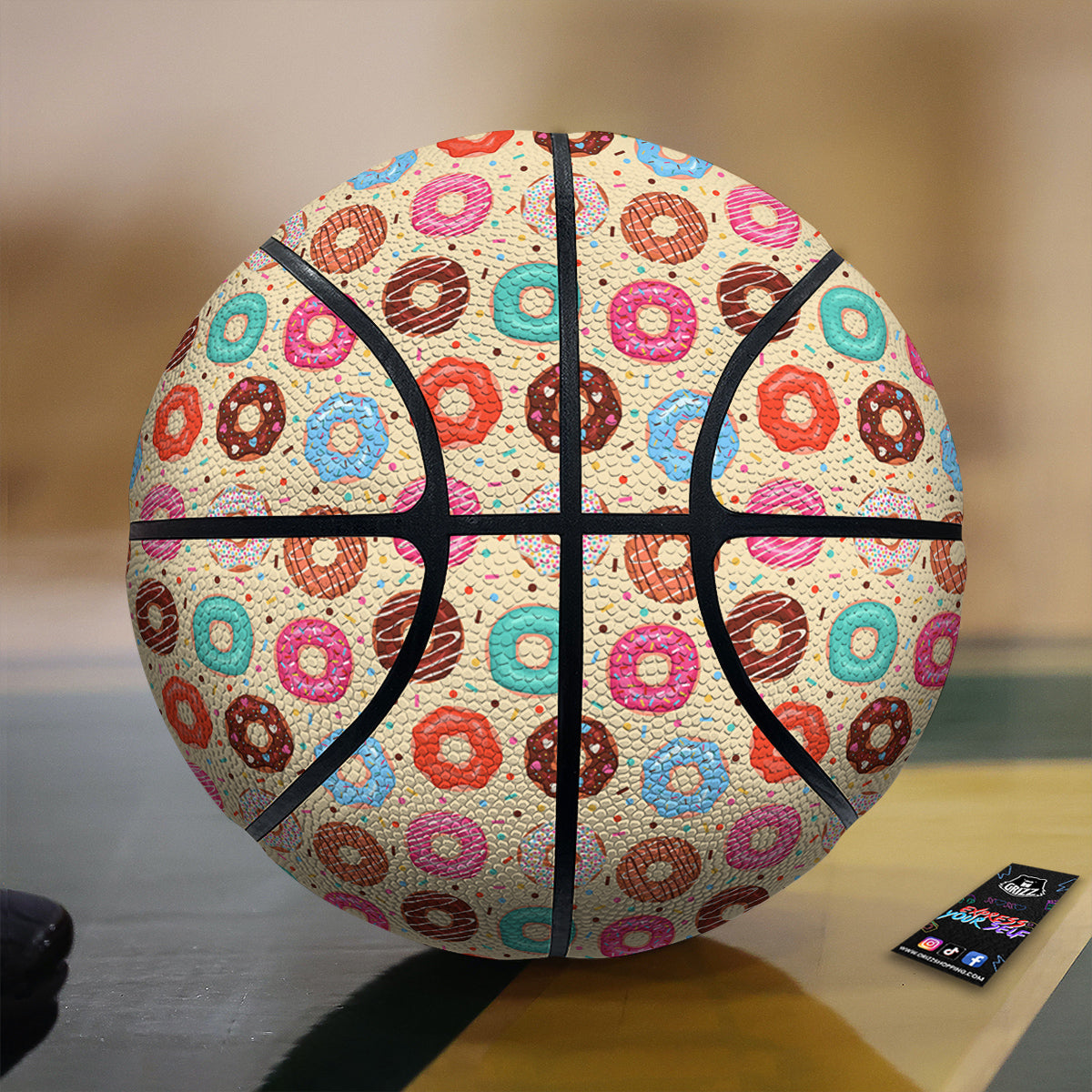 Donut Colorful Print Pattern Basketball