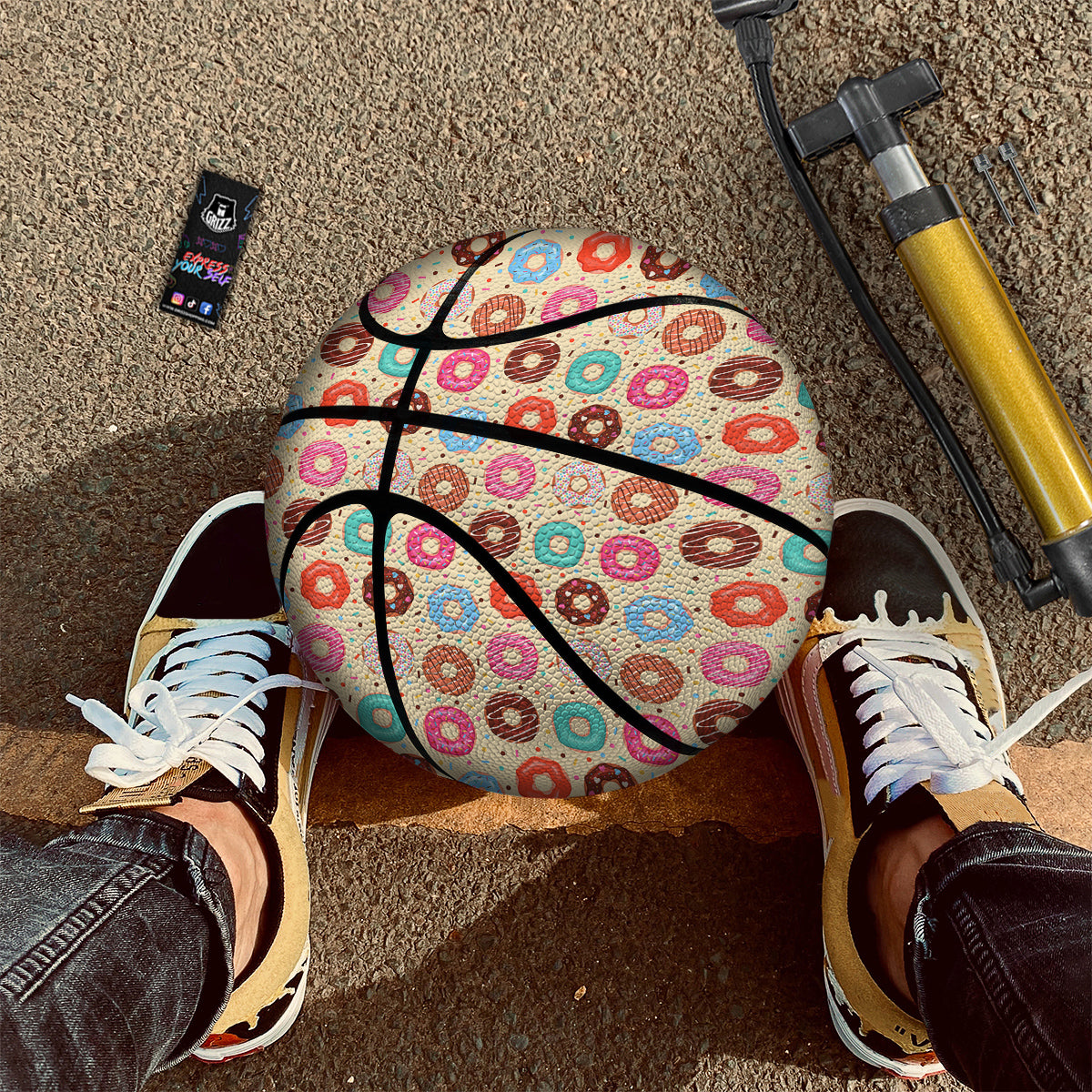 Donut Colorful Print Pattern Basketball